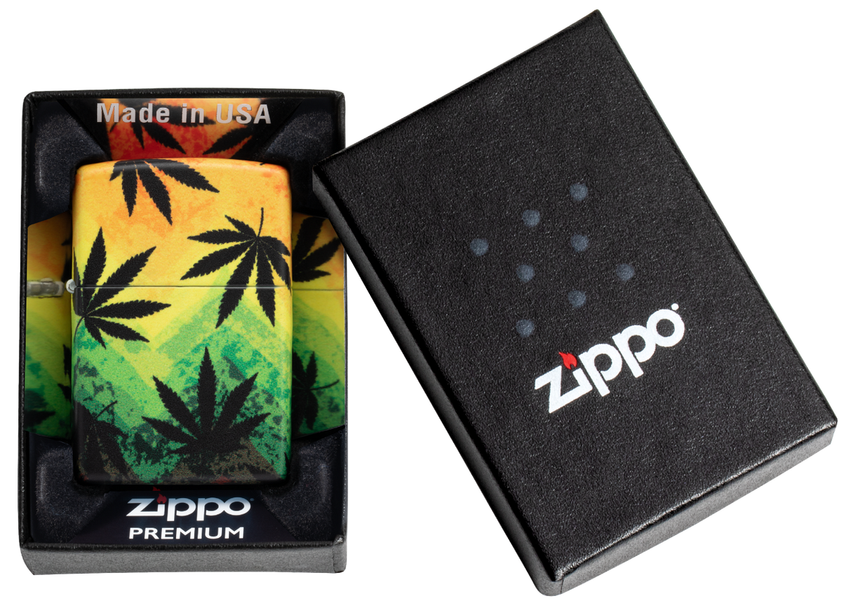 Zippo vžigalnik 49806 Rasta Cannabis