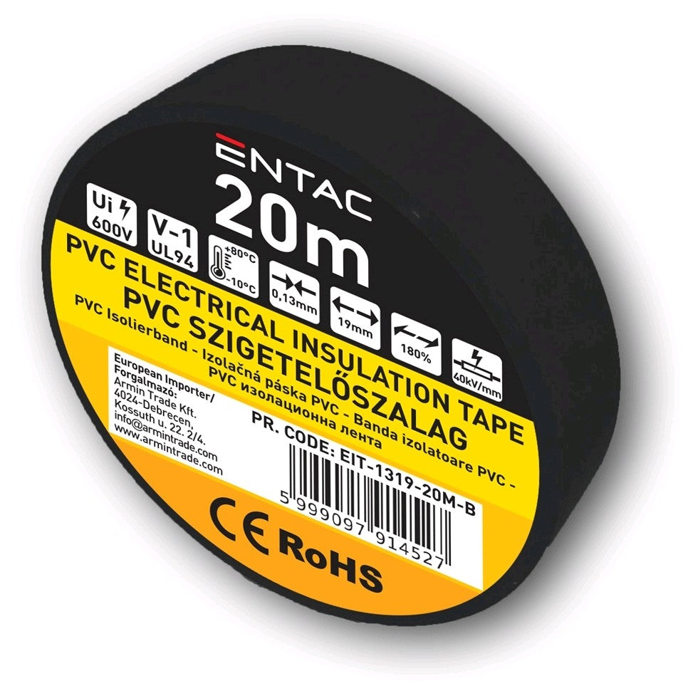 Entac 914527 Izolacijski trak 20m, 0.13x19mm