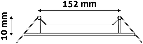 Avide 281192 Vgradna stropna svetilka LED Okrogla 12W WW 940 lm
