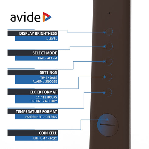 Avide 280584 Svetilka namizna LED Office Leather Calendar 6W CCT