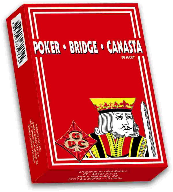 Grafoprint 1011155 Karte Poker, Rdeče