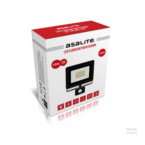 Asalite ASAL0138 Reflektor s senzorjem LED 10W 6500K 800 lm