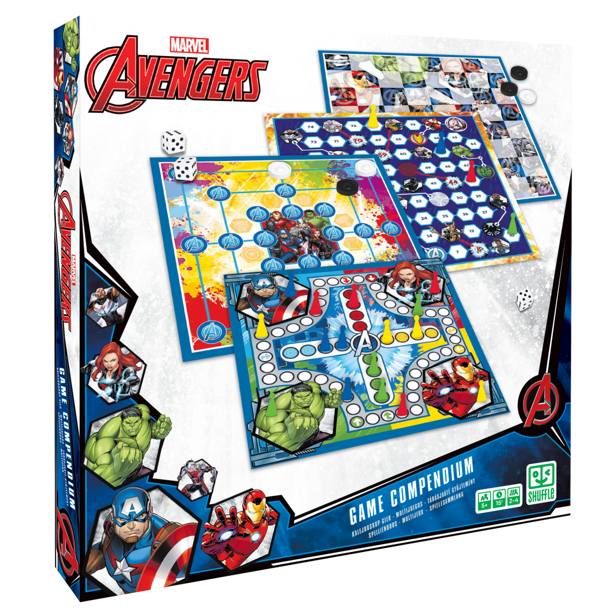 Cartamundi 103048001 Zbirka namiznih iger - Marvel Maščevalci