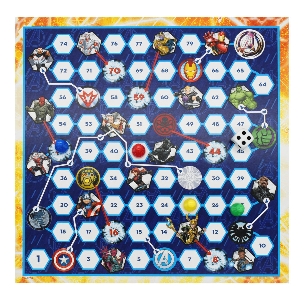 Cartamundi 103048001 Zbirka namiznih iger - Marvel Maščevalci
