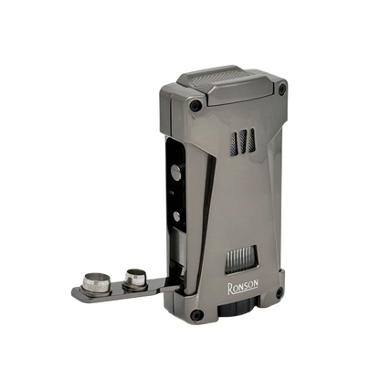 Vžigalnik Ronson 119002 za cigare plinski Jet Flame Hurricane, Gun Metal