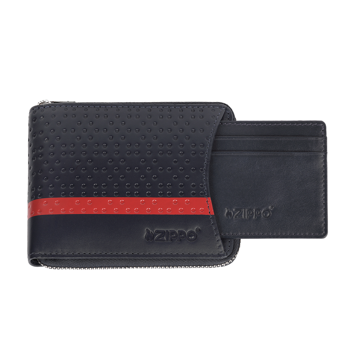 Denarnica Zippo 2.008.019 Navy Blue Range Zipper + Credit Card Case