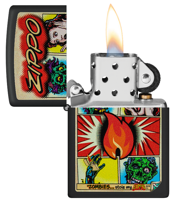 Zippo 46229 vžigalnik Zippo Comic Design, Black Matte