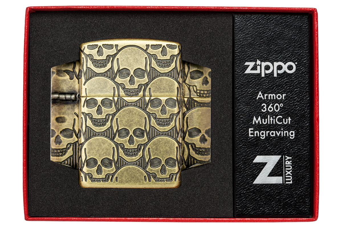 Zippo vžigalnik 46302 Skulls Armor