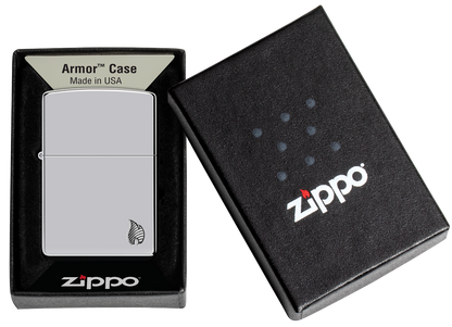 Zippo vžigalnik 46396 Armor Flame, High Polish Chrome