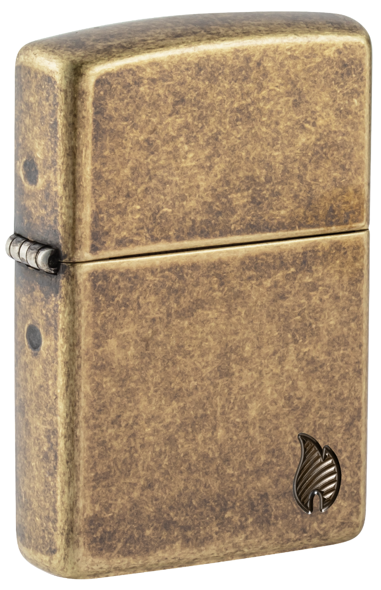 Zippo vžigalnik 46400 Armor Flame, Antique Brass