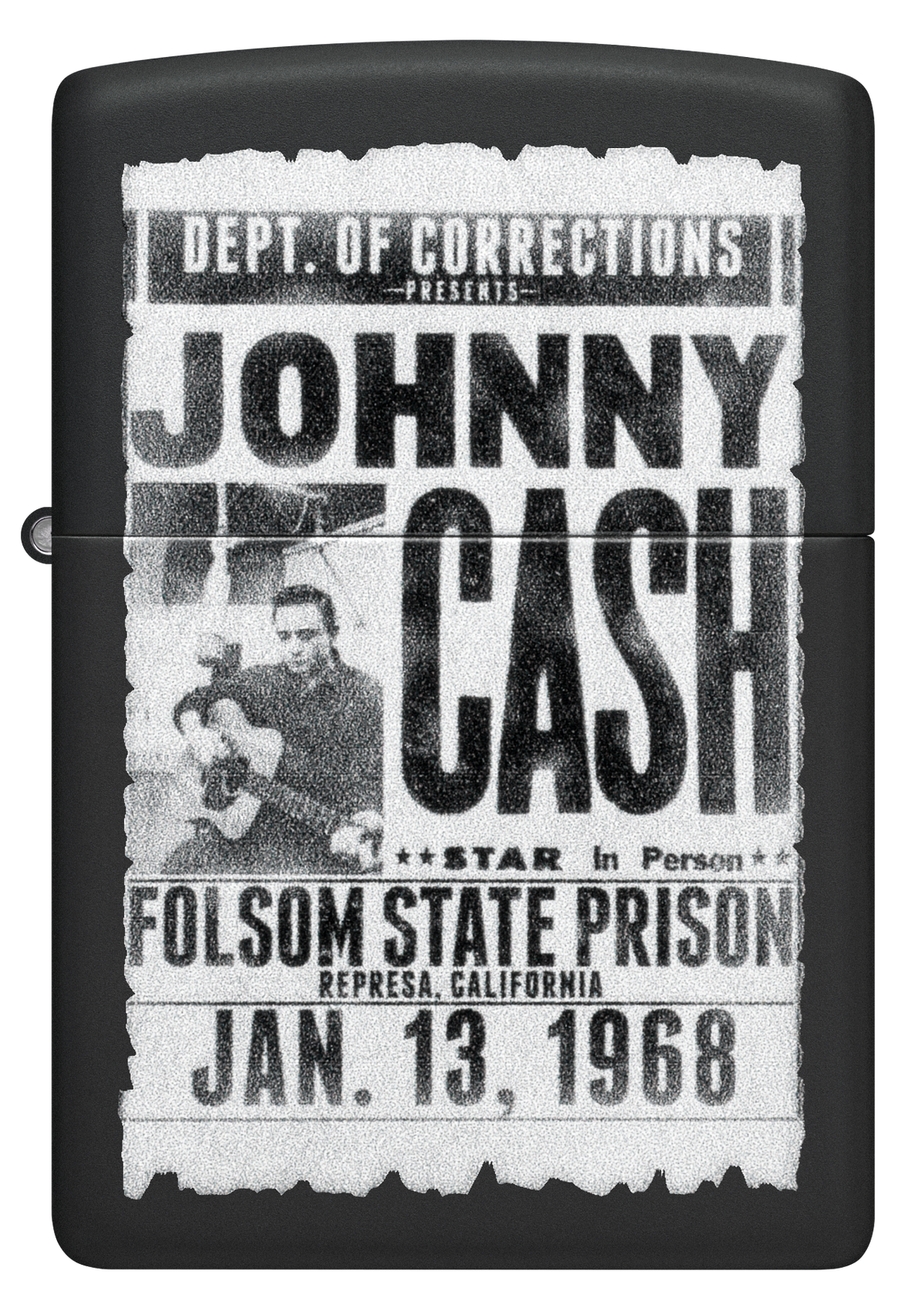 Zippo 46490 vžigalnik Johnny Cash, Newspaper