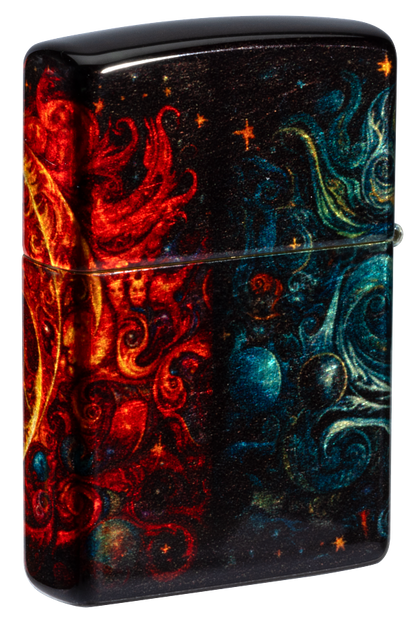 Zippo 46563 vžigalnik Spiritual Sun and Moon, 540 Tumbled Brass