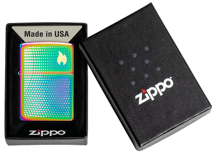 Zippo 46569 vžigalnik Dots and Flame, Multi Color