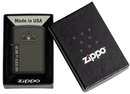 Zippo 46683 vžigalnik Cannabis - Queen Of Bud, Black Matte