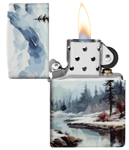 Zippo 46702 vžigalnik Painted Lake & Mountains, 540 Matte