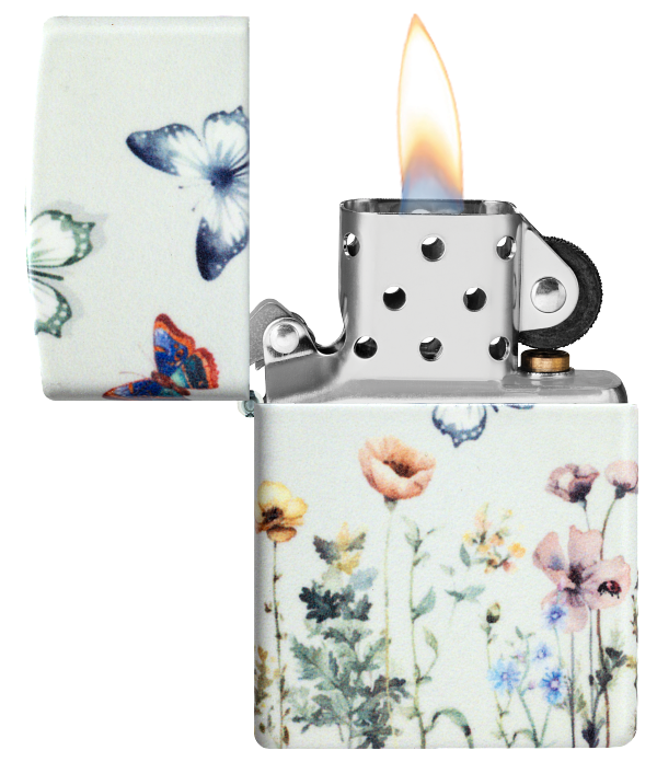 Zippo 46703 vžigalnik Flower Field & Butterflies, Glow in the Dark