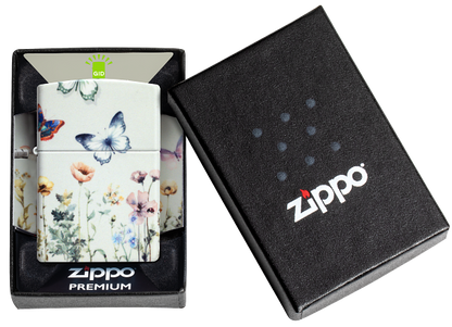 Zippo 46703 vžigalnik Flower Field & Butterflies, Glow in the Dark