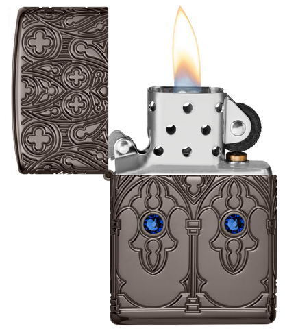 Zippo 46753 vžigalnik Spiritual Pattern Armor, Black Ice