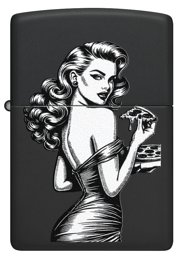 Zippo 60.007.590 vžigalnik Stunning Pin-Up Woman With Pizza