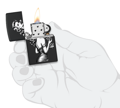 Zippo 60.007.590 vžigalnik Stunning Pin-Up Woman With Pizza