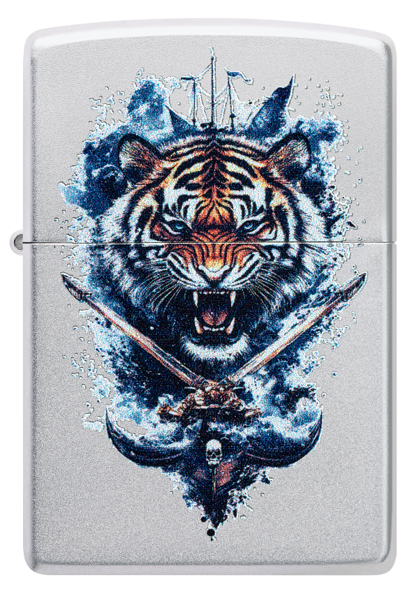 Zippo 60.007.639 vžigalnik Fierce Tiger & Crossing Swords