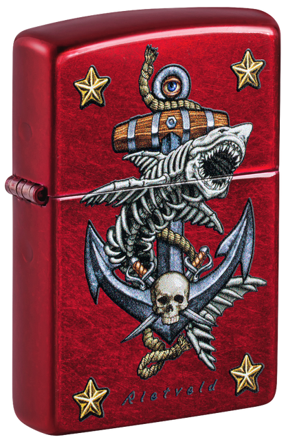 Zippo 47109 vžigalnik Nautic Anchor & Skulls by Rietveld