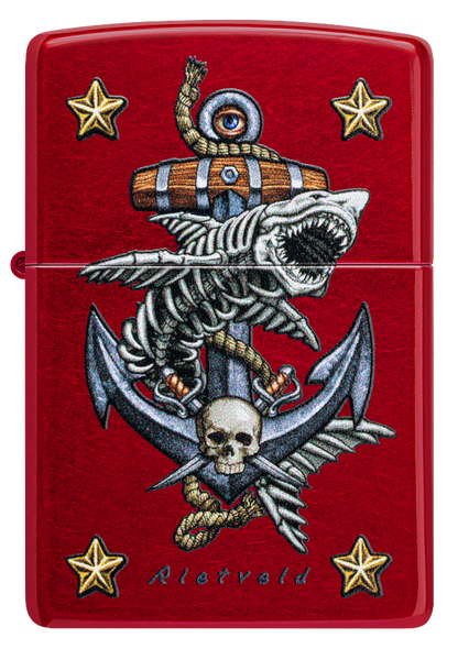 Zippo 47109 vžigalnik Nautic Anchor & Skulls by Rietveld
