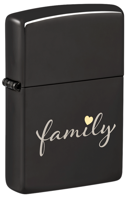 Zippo vžigalnik 47115 Family, High Polish Black