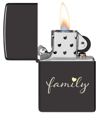 Zippo vžigalnik 47115 Family, High Polish Black