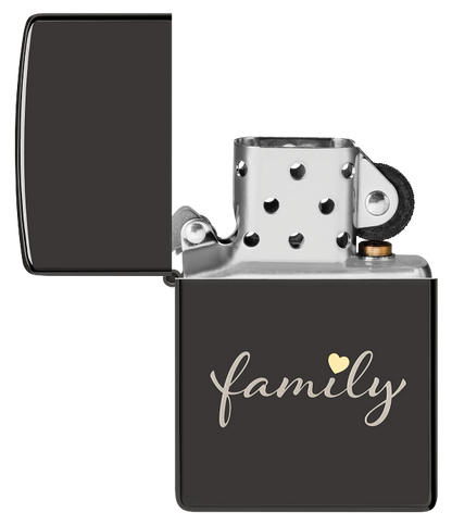 Zippo vžigalnik 47115 Family, High Polish Black