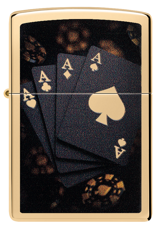 Zippo 47141 vžigalnik Black & Golden Poker