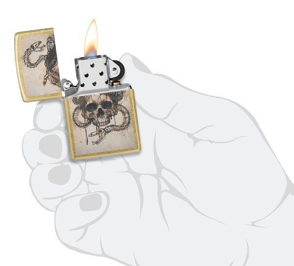 Zippo 47175 vžigalnik Skull and Snake