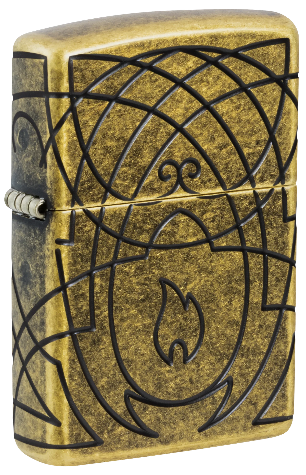 Zippo 47254 vžigalnik Elegant Flame Armor, Antique Brass
