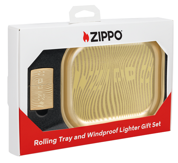 Zippo 47300 Darilni Set Zippo Illusion Vžigalnik & Pladenj za Zvijanje