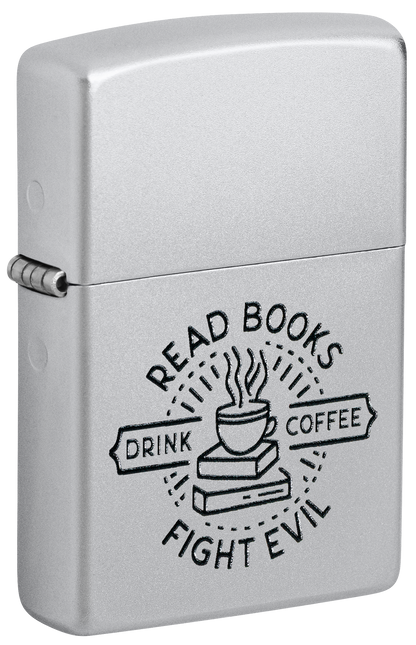 Zippo 47459 vžigalnik Read Books, Satin Chrome