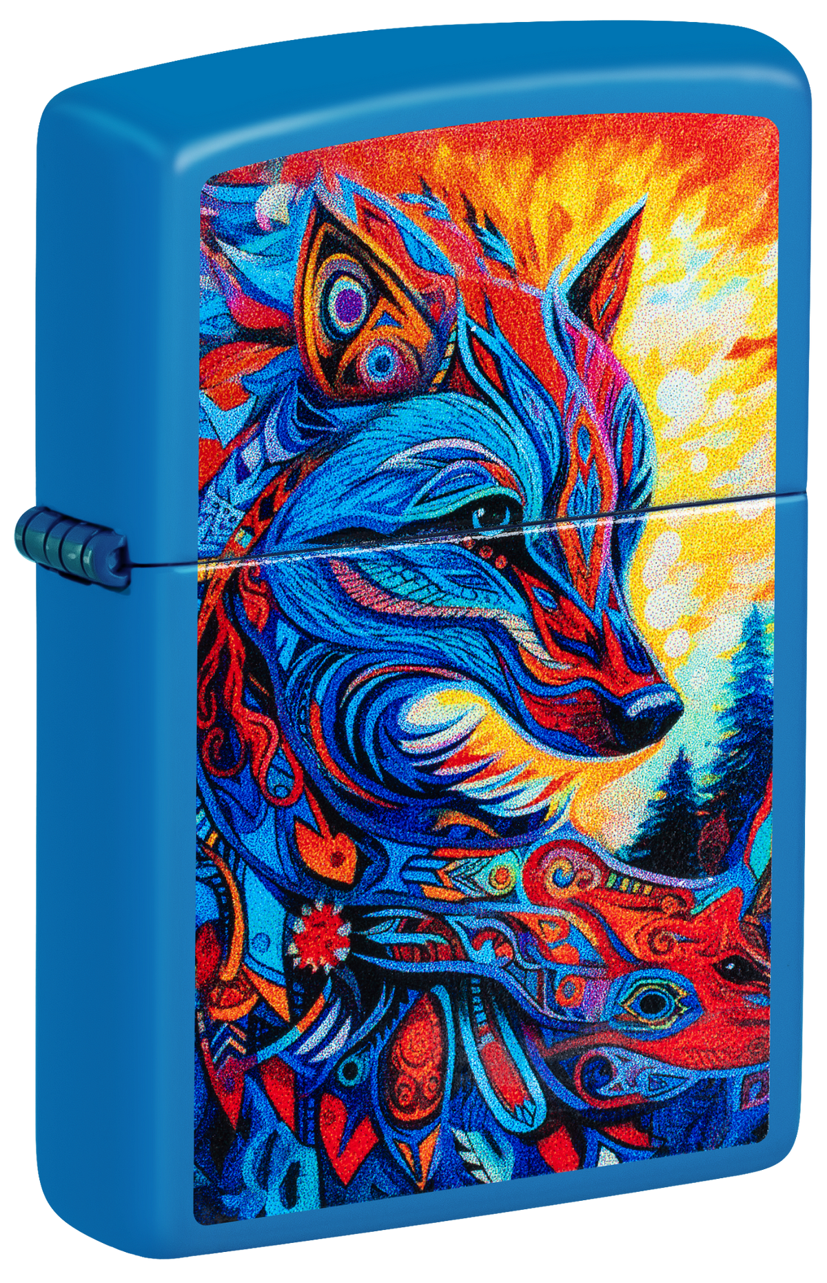 Zippo 47516 vžigalnik Abstract Fox, Sky Blue Matte