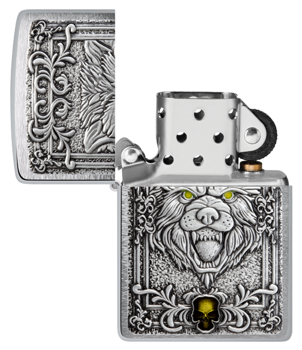 Zippo vžigalnik 48690 Fierce Wolf Emblem