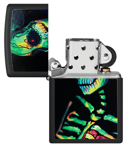 Zippo vžigalnik 48761 Glowing Skeleton UV