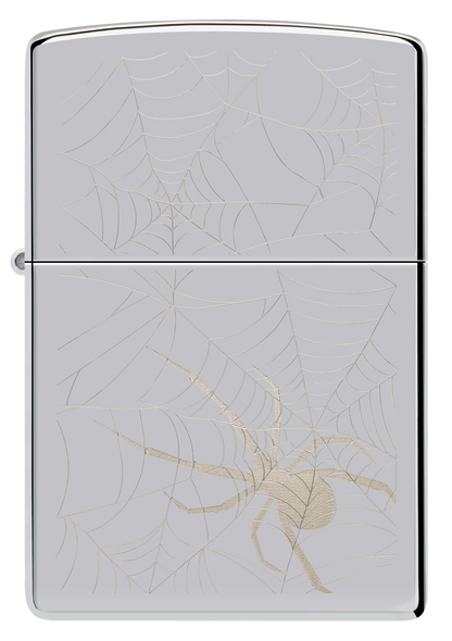 Zippo vžigalnik 48767 Spider Web, High Polish Chrome