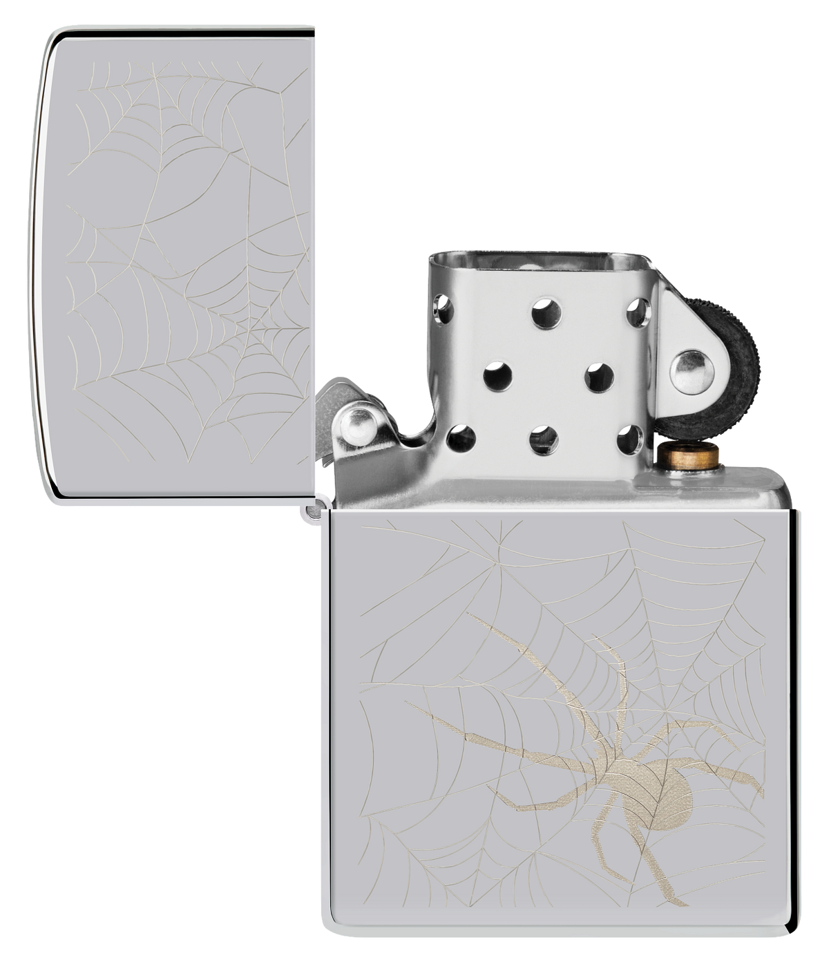 Zippo vžigalnik 48767 Spider Web, High Polish Chrome