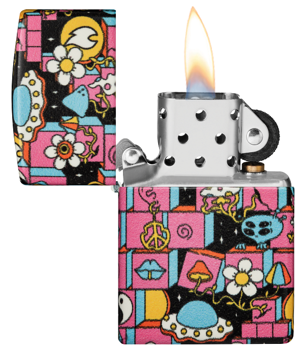Zippo 48779 vžigalnik Abstract Pink, Glow in the Dark