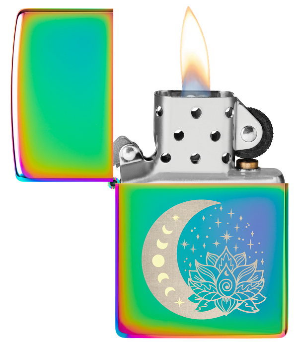 Zippo 48910 vžigalnik Spiritual Moon & Lotus, Multi Color