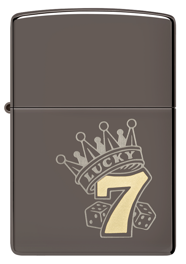 Zippo 48913 vžigalnik Lucky 7, Black Ice