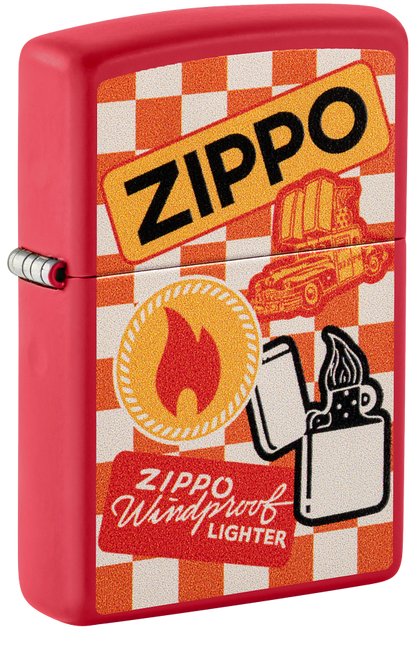 Zippo 48998 vžigalnik Retro Zippo Ad, Red Matte