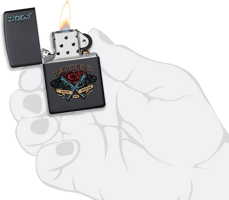Zippo 48093 vžigalnik Tattoo Pistols & Rose