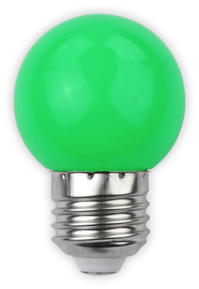 Avide 25882 Žarnica Decor - zelena LED SMD E27 1W G45
