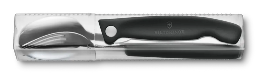 Victorinox 6.7192.F3 Set 3v1 - nazobčan nož, žlica in vilica