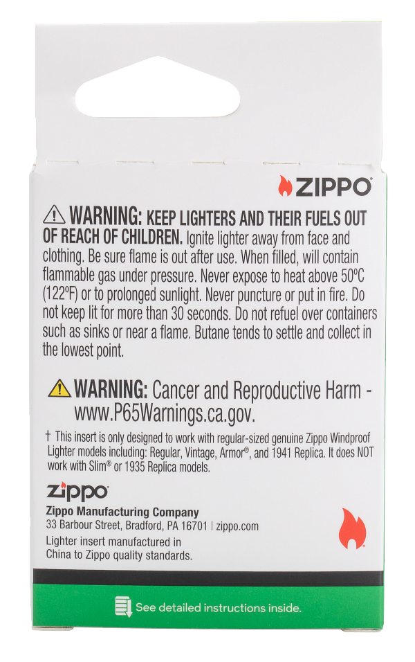 Zippo 2.007.732 Plinski vložek za pipe, kremen - rumen plamen