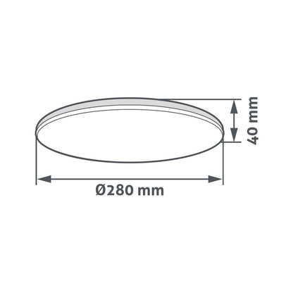Svetilka stropna LED Pandora srebrna V2 15W 4000K 1125lm okrogla ACLO28NW-15W-PAN2S-S