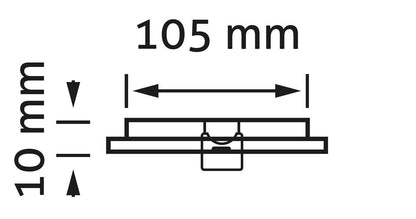 Svetilka stropna vgradna LED okrogla 6W NW 4000K Satin ACRPNW-R-6W-ALU-SN